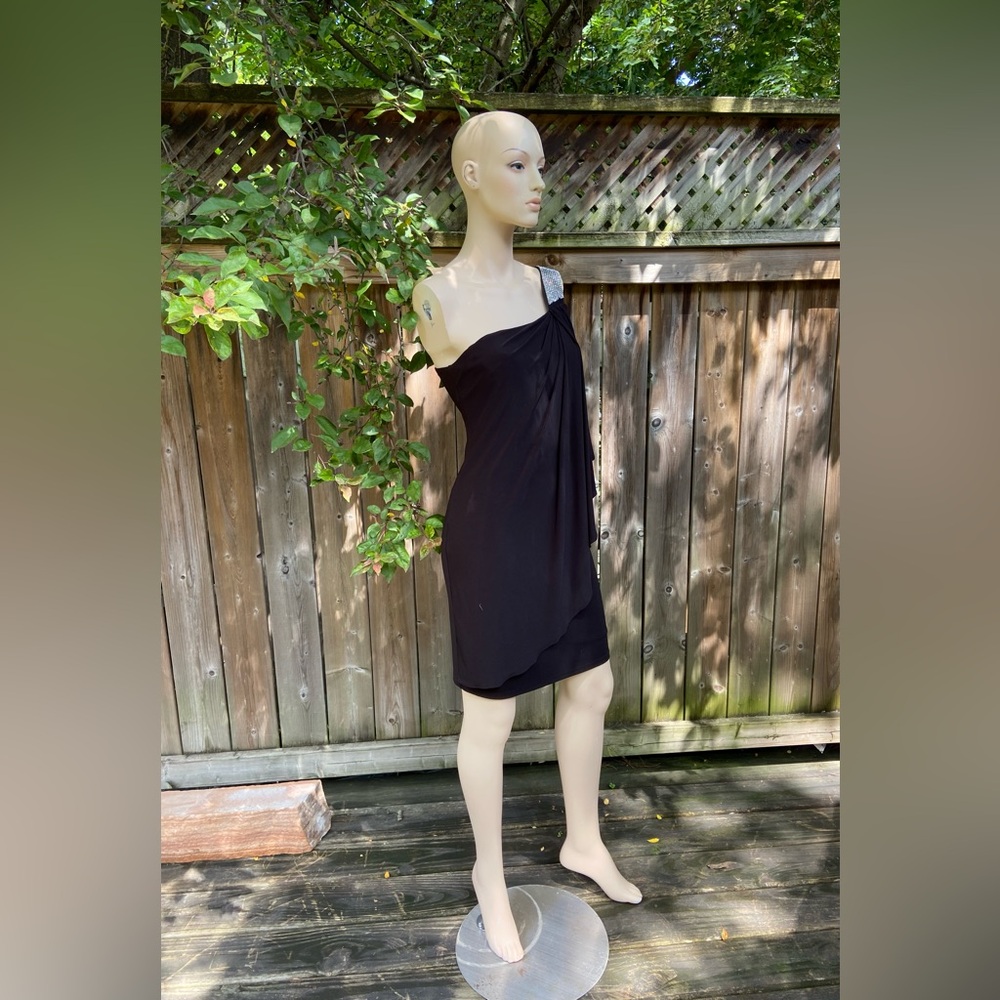🐦‍⬛ 5/$25 🐦‍⬛ Fancy & Flowy Single Strap Asymmetrical Dress - Picture 13 of 16